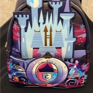 Purple Castle-Themed Women's Backpack
